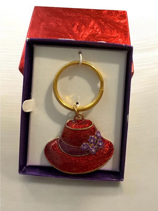 Accessories - Red Hat Charm Keychain - Women's Accessory